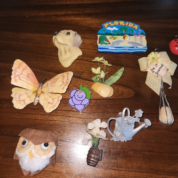 Lot of 13 vintage magnets. Some handmade. Florida, Butterfly, etc 1980s 1990s - Picture 4 of 9
